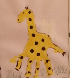giraff av handtryck